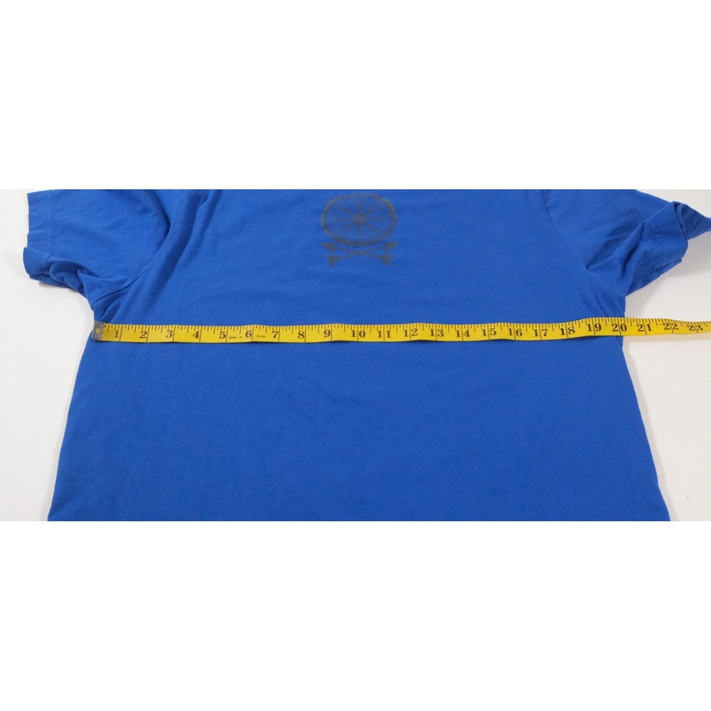 Dark Cycle Clothing T-Shirt Men Large Blue Alligator Riding Bicycle Graphic Tee - Picture 5 of 7